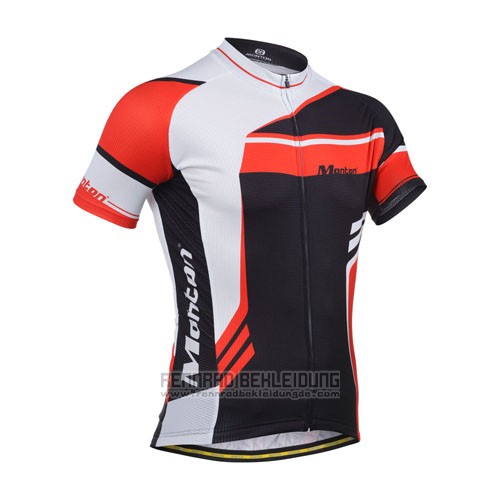 2014 Fahrradbekleidung Monton Rot und Shwarz Trikot Kurzarm und Tragerhose