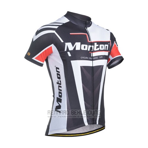 2014 Fahrradbekleidung Monton Shwarz Wei Trikot Kurzarm und Tragerhose