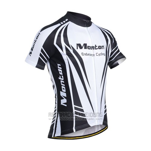 2014 Fahrradbekleidung Monton Shwarz und Wei Trikot Kurzarm und Tragerhose