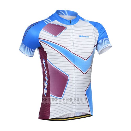 2014 Fahrradbekleidung Monton Volett und Blau Trikot Kurzarm und Tragerhose