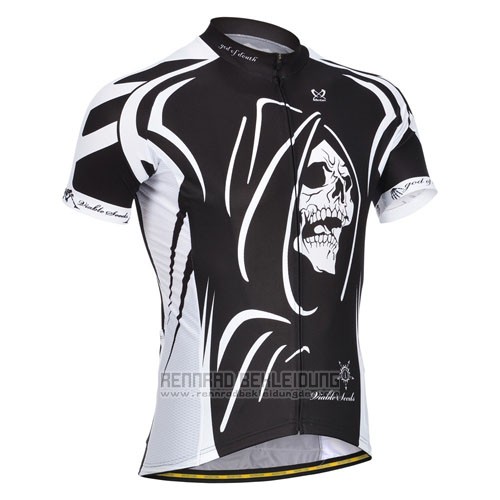 2014 Fahrradbekleidung Monton Wei und Shwarz Trikot Kurzarm und Tragerhose
