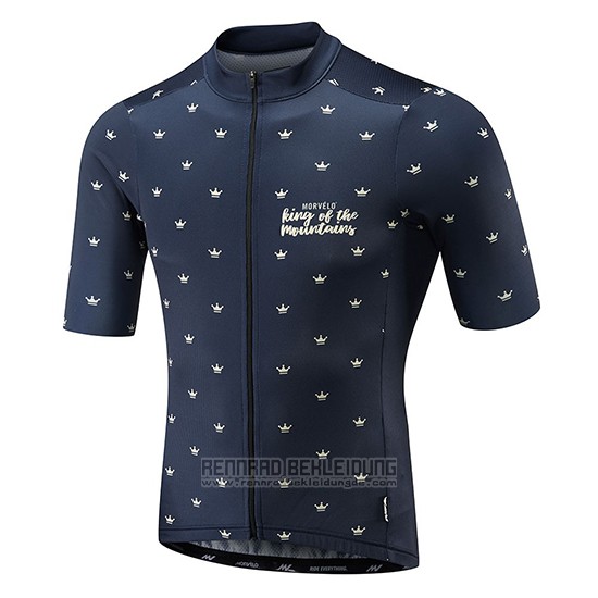 2018 Fahrradbekleidung Morvelo Dunkel Blau Trikot Kurzarm und Tragerhose