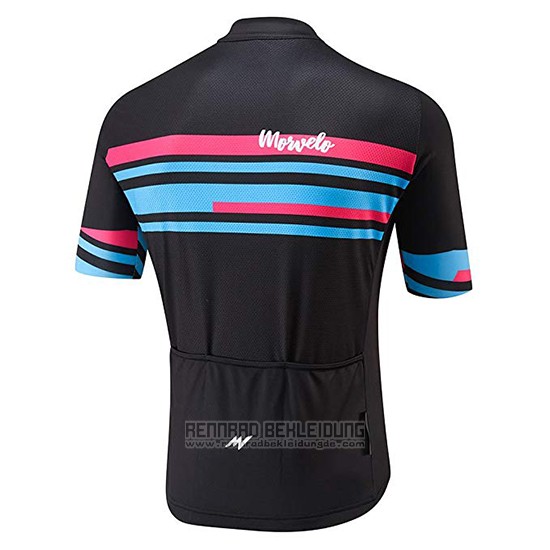 2018 Fahrradbekleidung Morvelo Shwarz und Blau Trikot Kurzarm und Tragerhose