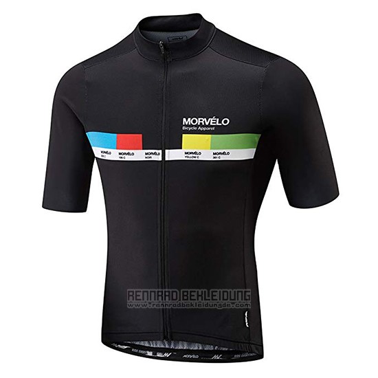 2018 Fahrradbekleidung Morvelo Shwarz und Gelb Trikot Kurzarm und Tragerhose