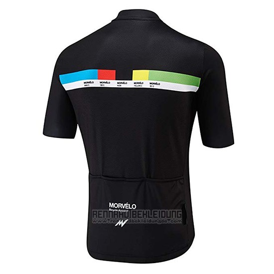 2018 Fahrradbekleidung Morvelo Shwarz und Gelb Trikot Kurzarm und Tragerhose