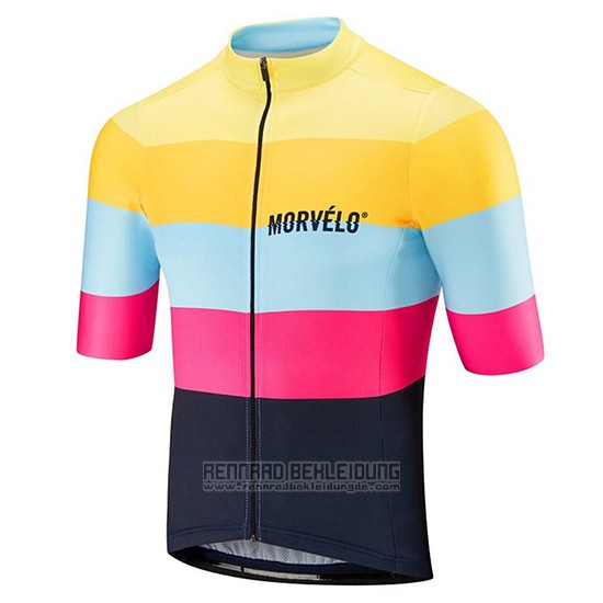 2019 Fahrradbekleidung Morvelo Gelb Rosa Shwarz Trikot Kurzarm und Overall - zum Schließen ins Bild klicken