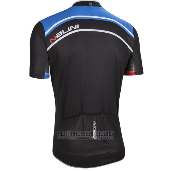 2016 Fahrradbekleidung Nalini Blau und Shwarz Trikot Kurzarm und Tragerhose