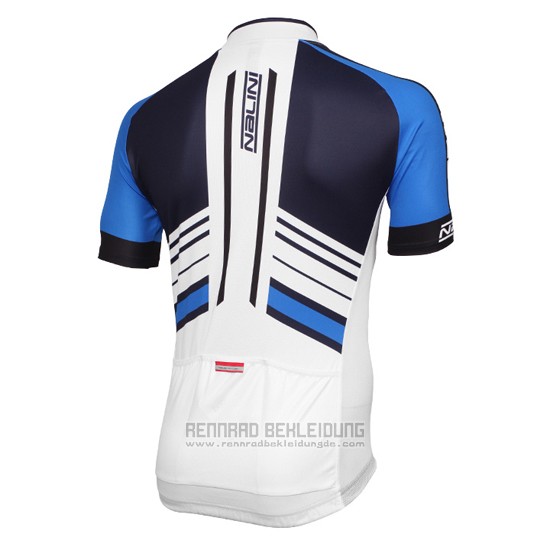 2016 Fahrradbekleidung Nalini Blau und Wei Trikot Kurzarm und Tragerhose