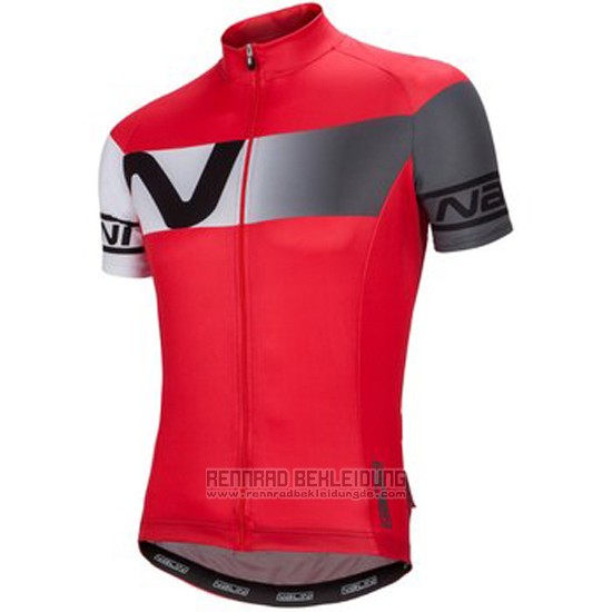 2016 Fahrradbekleidung Nalini Grau und Rot Trikot Kurzarm und Tragerhose