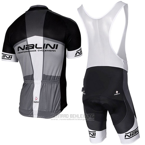 2017 Fahrradbekleidung Nalini Artico Grau und Shwarz Trikot Kurzarm und Tragerhose