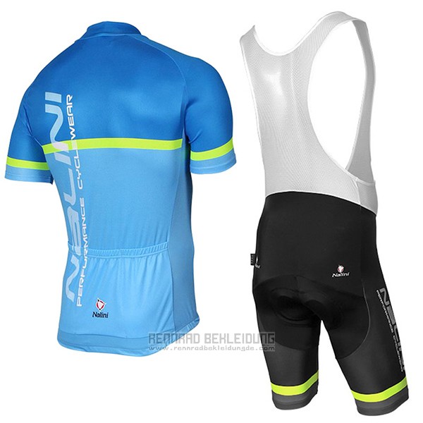 2017 Fahrradbekleidung Nalini Brivio Blau Trikot Kurzarm und Tragerhose