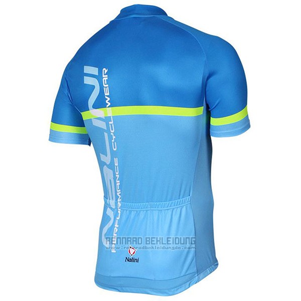 2017 Fahrradbekleidung Nalini Brivio Blau Trikot Kurzarm und Tragerhose