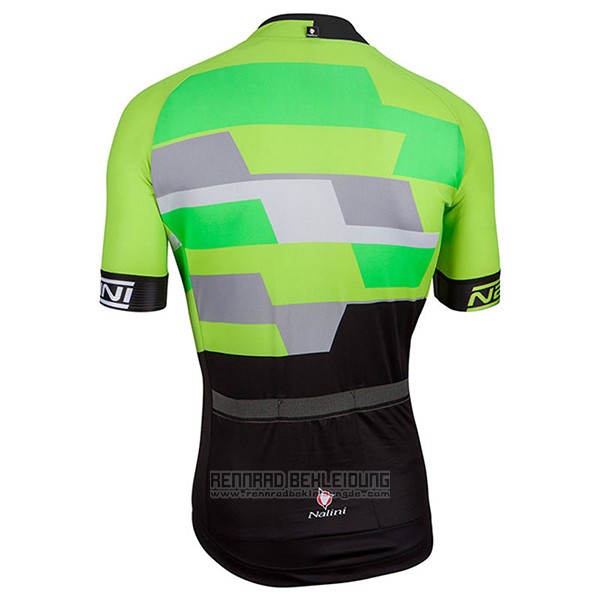 2017 Fahrradbekleidung Nalini Cervino Grun und Shwarz Trikot Kurzarm und Tragerhose