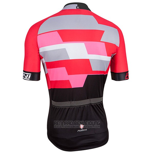 2017 Fahrradbekleidung Nalini Cervino Rot und Shwarz Trikot Kurzarm und Tragerhose