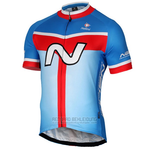 2017 Fahrradbekleidung Nalini Navision Azurblau Trikot Kurzarm und Tragerhose