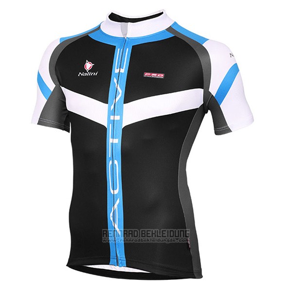 2017 Fahrradbekleidung Nalini Rigel Shwarz und Blau Trikot Kurzarm und Tragerhose