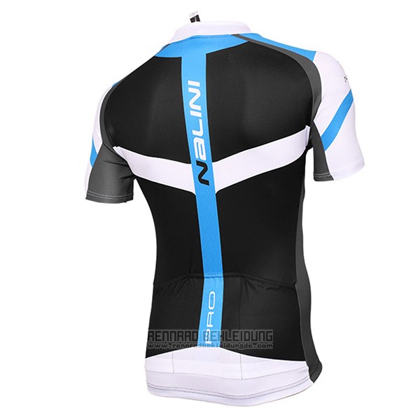 2017 Fahrradbekleidung Nalini Rigel Shwarz und Blau Trikot Kurzarm und Tragerhose