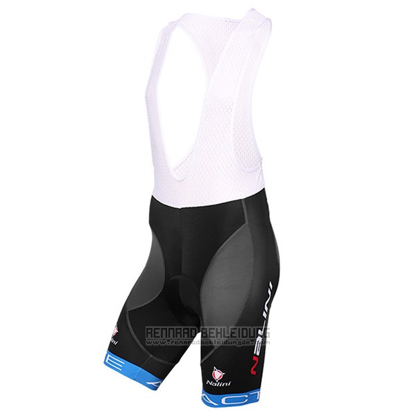 2017 Fahrradbekleidung Nalini Rigel Shwarz und Blau Trikot Kurzarm und Tragerhose