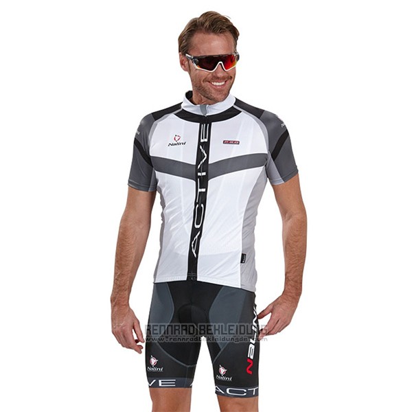 2017 Fahrradbekleidung Nalini Rigel Wei Trikot Kurzarm und Tragerhose