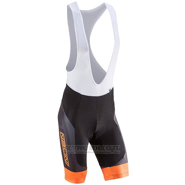 2017 Fahrradbekleidung Nalini Roma Shwarz und Orange Trikot Kurzarm und Tragerhose