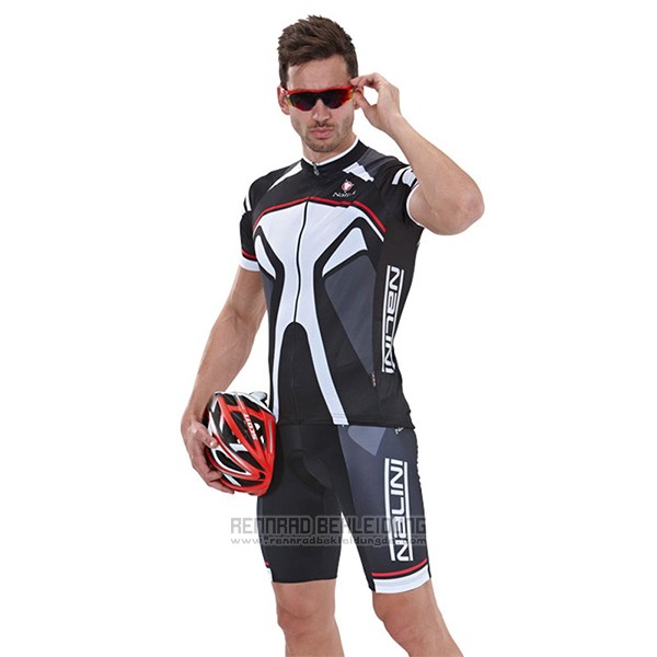 2017 Fahrradbekleidung Nalini Salorno Shwarz Trikot Kurzarm und Tragerhose