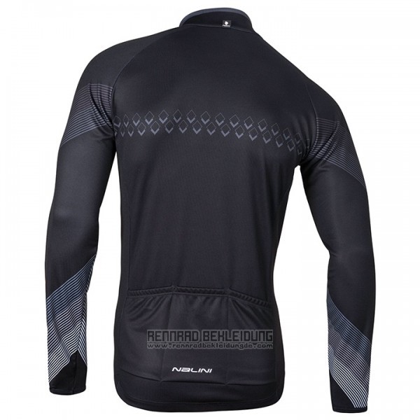 2017 Fahrradbekleidung Nalini Shwarz Trikot Langarm und Tragerhose