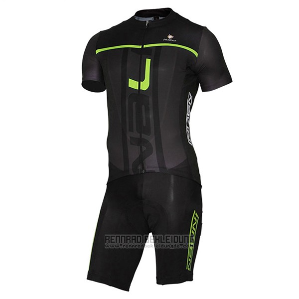 2017 Fahrradbekleidung Nalini Speed Shwarz Trikot Kurzarm und Tragerhose