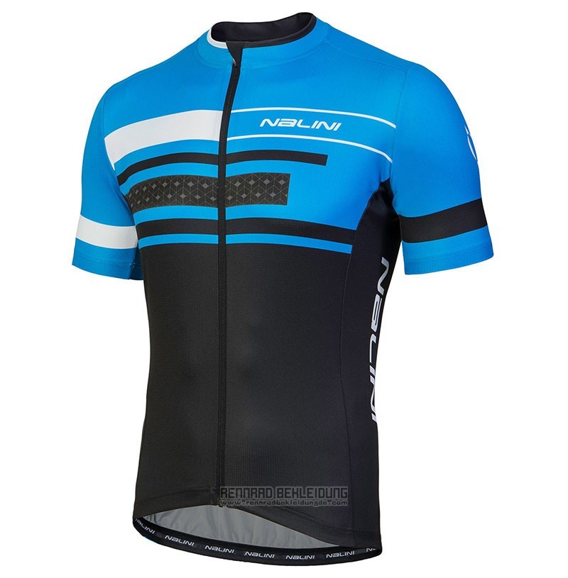 2018 Fahrradbekleidung Nalini Fatica Blau Trikot Kurzarm und Tragerhose - zum Schließen ins Bild klicken