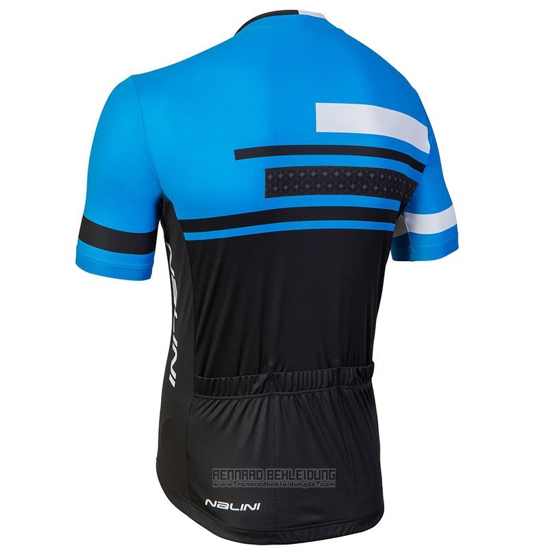 2018 Fahrradbekleidung Nalini Fatica Blau Trikot Kurzarm und Tragerhose