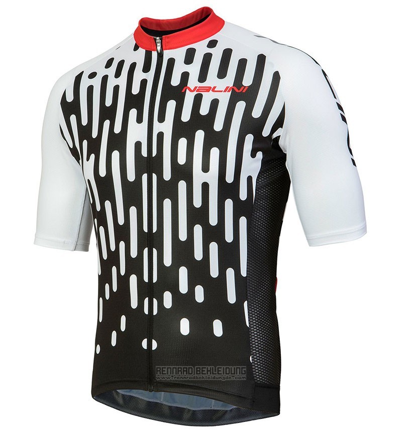 2018 Fahrradbekleidung Nalini Podio Wei Trikot Kurzarm und Tragerhose