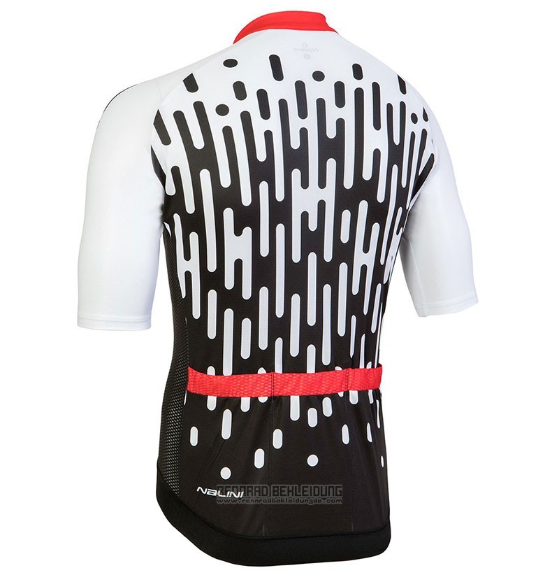 2018 Fahrradbekleidung Nalini Podio Wei Trikot Kurzarm und Tragerhose