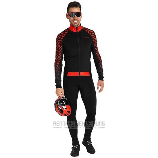 2019 Fahrradbekleidung Nalini Crit 3l 2.0 Shwarz Rot Trikot Langarm und Tragerhose