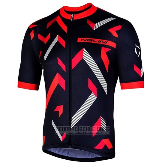 2019 Fahrradbekleidung Nalini Descesa 2.0 Shwarz Rot Trikot Kurzarm und Tragerhose