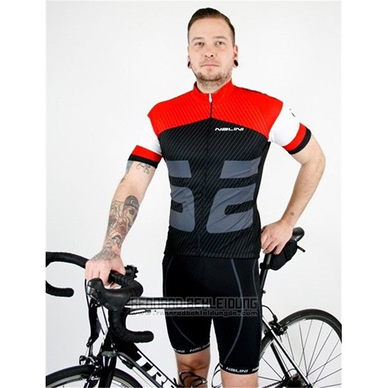 2019 Fahrradbekleidung Nalini Rot Shwarz Trikot Kurzarm und Overall