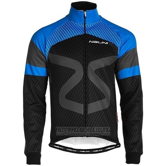 2019 Fahrradbekleidung Nalini Shwarz Blau Trikot Langarm und Tragerhose