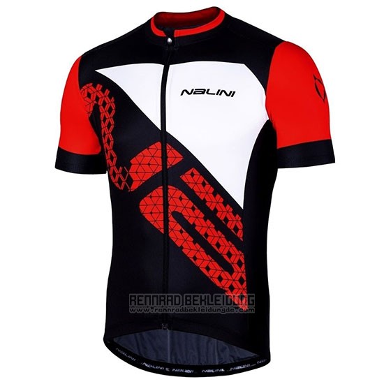 2019 Fahrradbekleidung Nalini Volata 2.0 Shwarz Rot Trikot Kurzarm und Tragerhose - zum Schließen ins Bild klicken