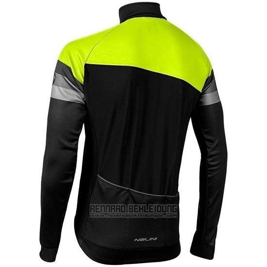 2019 Fahrradbekleidung Nalini Warm 2.0 Shwarz Grun Trikot Langarm und Tragerhose