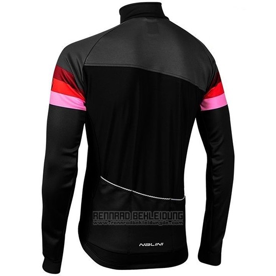 2019 Fahrradbekleidung Nalini Warm 2.0 Shwarz Rot Trikot Langarm und Tragerhose