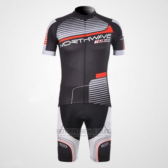 2012 Fahrradbekleidung Northwave Shwarz und Grau Trikot Kurzarm und Tragerhose