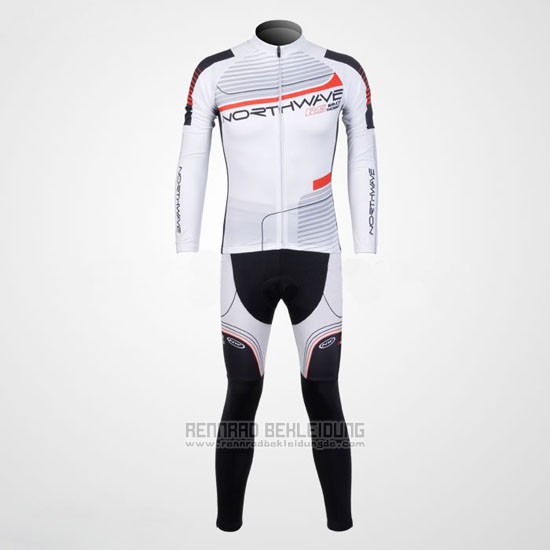 2012 Fahrradbekleidung Northwave Shwarz und Wei Trikot Langarm und Tragerhose