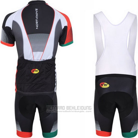 2013 Fahrradbekleidung Northwave Shwarz und Wei Trikot Kurzarm und Tragerhose