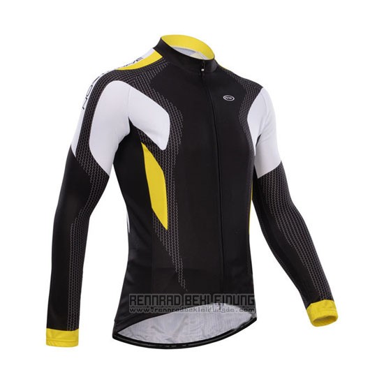 2015 Fahrradbekleidung Northwave Shwarz und Gelb Trikot Langarm und Tragerhose