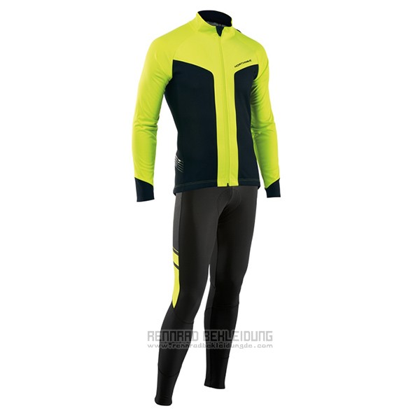 2017 Fahrradbekleidung Nalini Northwave Ml Gelb und Shwarz Trikot Langarm und Tragerhose