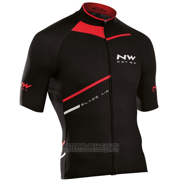 2017 Fahrradbekleidung Northwave Blade Air Shwarz und Rot Trikot Kurzarm und Tragerhose