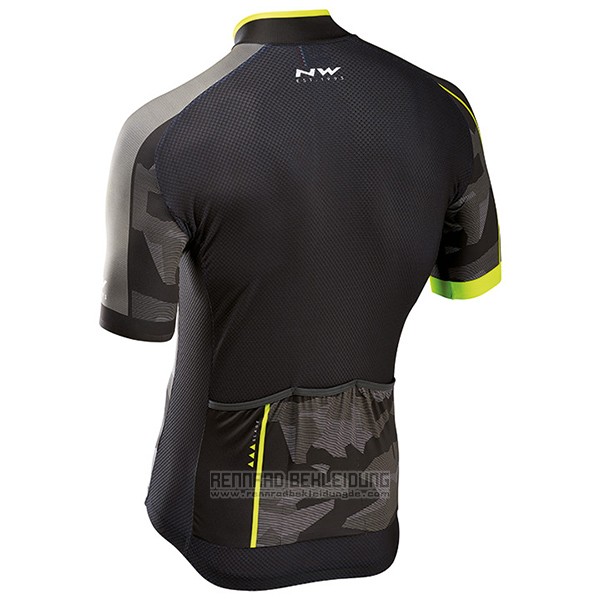 2017 Fahrradbekleidung Northwave Blade Shwarz Trikot Kurzarm und Tragerhose