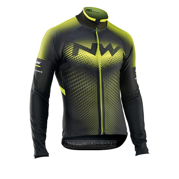 2017 Fahrradbekleidung Northwave Ml Grun und Shwarz Trikot Langarm und Tragerhose