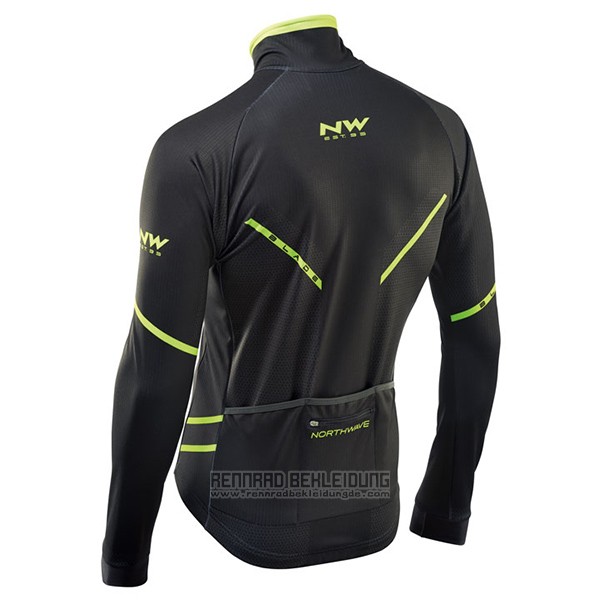 2017 Fahrradbekleidung Northwave Ml Shwarz und Grun Trikot Langarm und Tragerhose