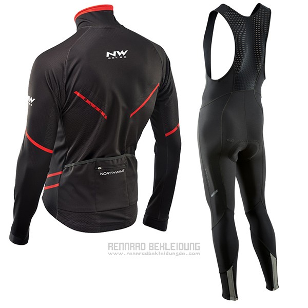 2017 Fahrradbekleidung Northwave Ml Shwarz und Rot Trikot Langarm und Tragerhose