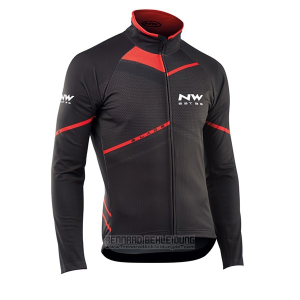 2017 Fahrradbekleidung Northwave Ml Shwarz und Rot Trikot Langarm und Tragerhose