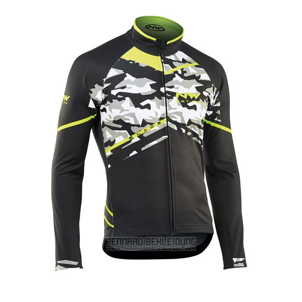 2017 Fahrradbekleidung Northwave Ml Shwarz und Tarnung Trikot Langarm und Tragerhose